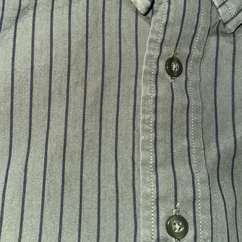 Green striped button down - Picture 2 of 3